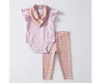 Target Baby Organic Cotton Short Sleeve 3 Piece Set - Pink