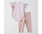 Target Baby Organic Cotton Short Sleeve 3 Piece Set - Pink