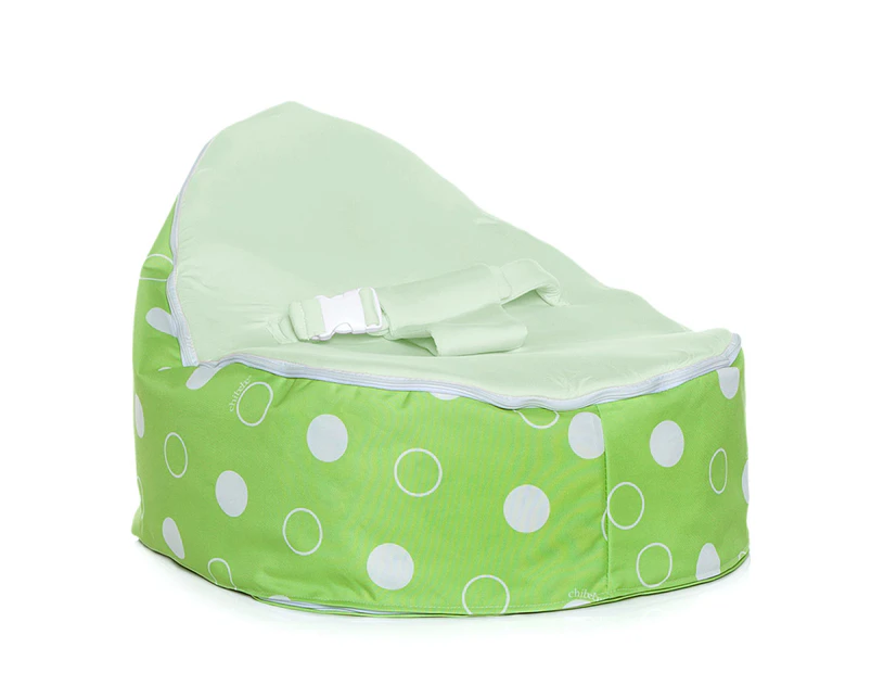 Chibebe Green Polka Baby Bean Bag - Lime