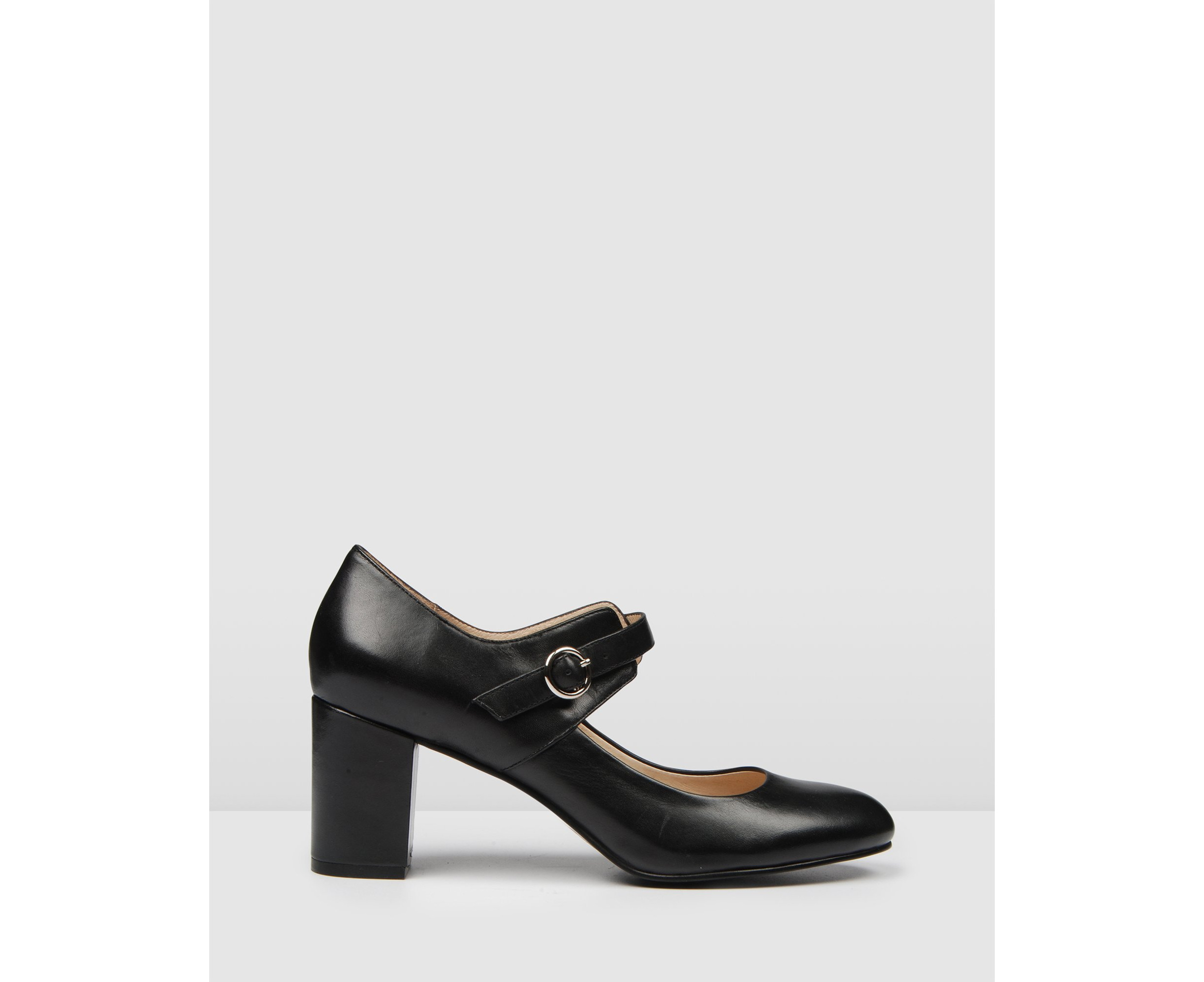 Jo Mercer Women's Ella Mid Heels Leather Shoes - Black | Catch.com.au