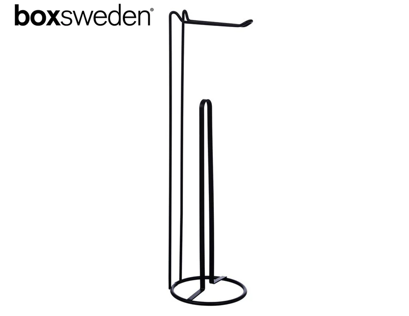 Boxsweden Wire Toilet/Tissue Roll Dispenser Stand - Black
