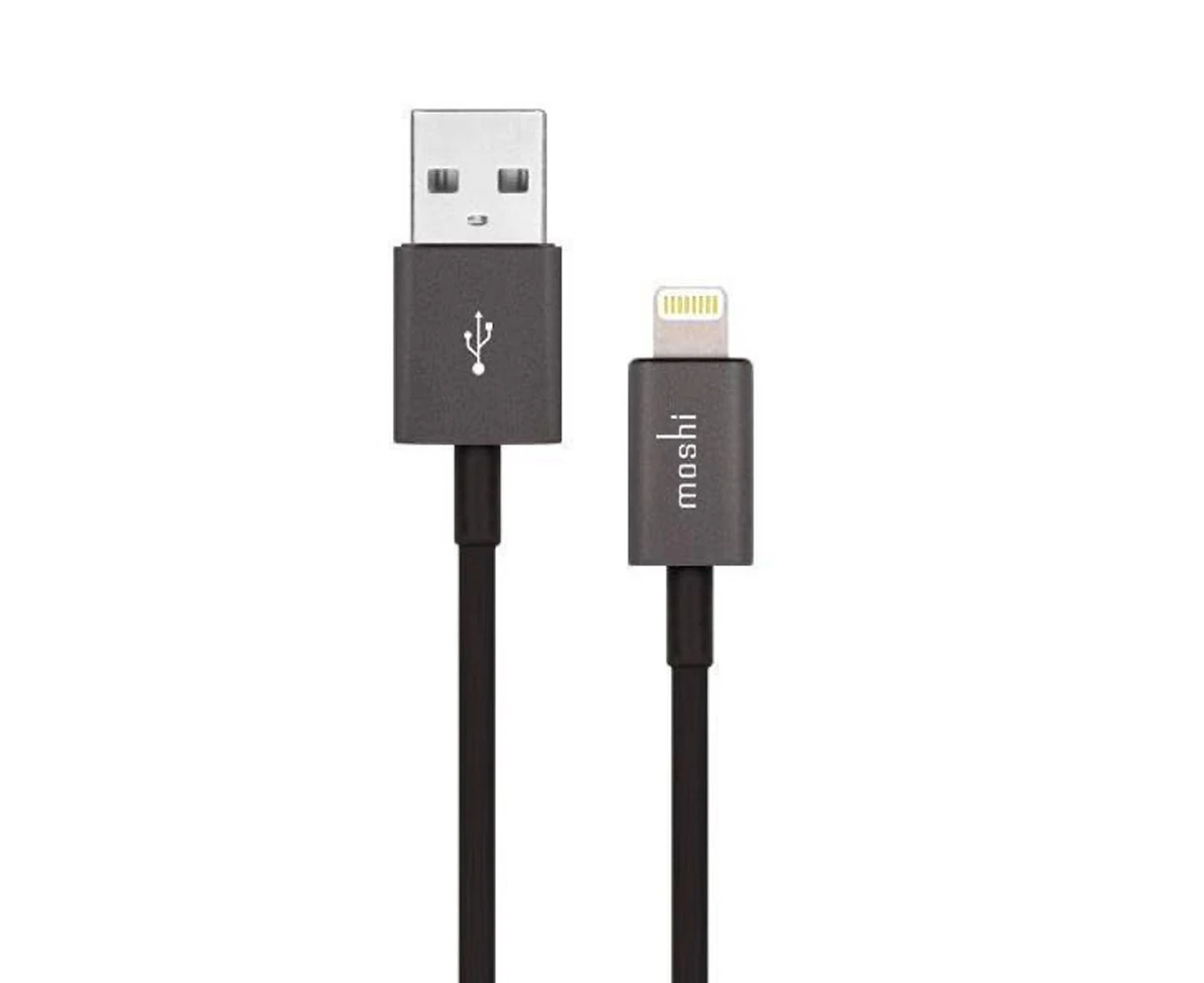 Moshi Home/Car USB-A to Lightning MFI-Certified Charging 1M Cable For iPhone BLK