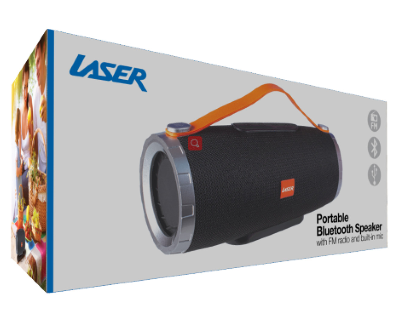 laser bluetooth tube speaker