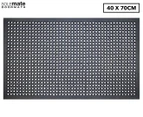 Solemate 40x70cm Honeycomb Edge Rubber Doormat - Charcoal