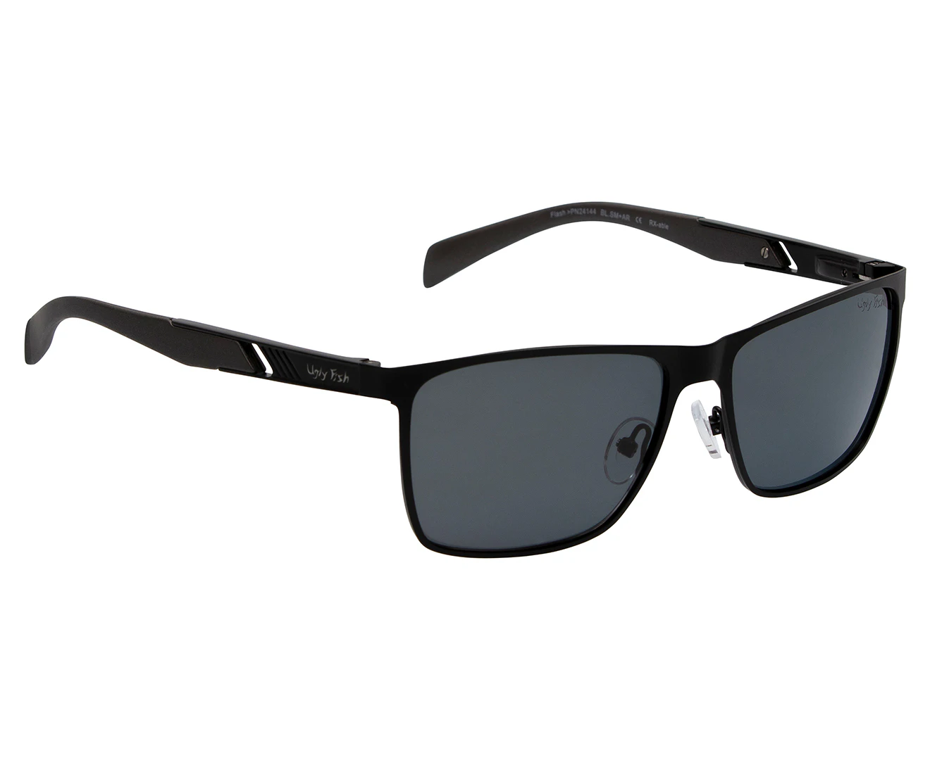 Ugly Fish Unisex Frontier Flash Polarised Sunglasses - Black/Smoke