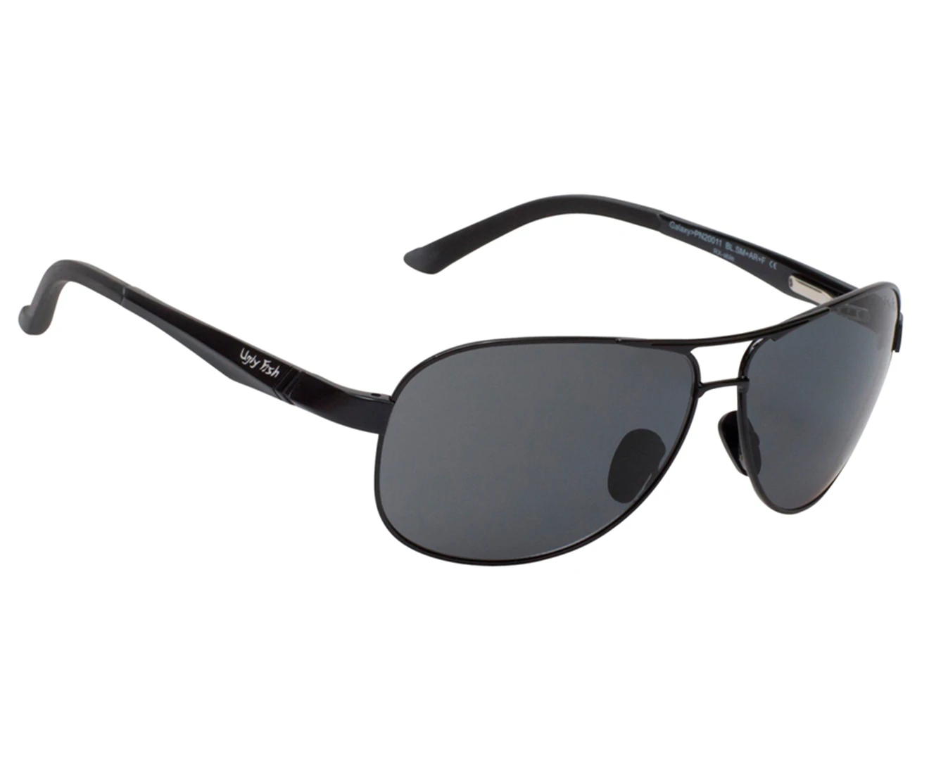 Ugly Fish Unisex Frontier Galaxy Polarised Sunglasses - Black/Smoke