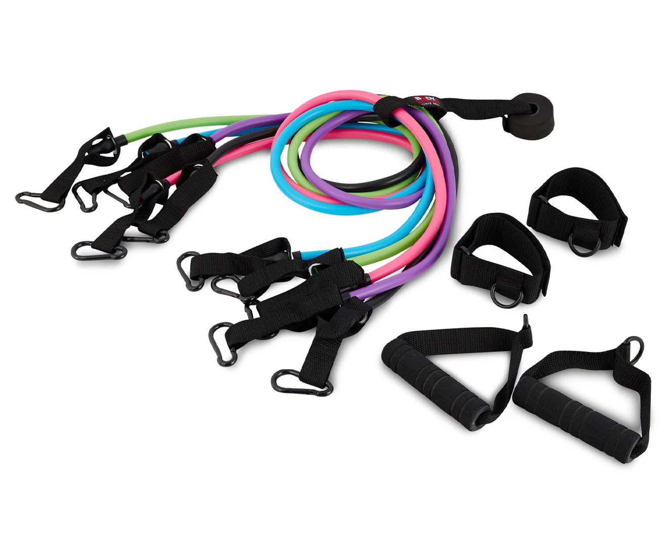 Body Sculpture Multi Resistance Gym Training Kit w/Cords/Wraps/Handle/Anchor/Bag