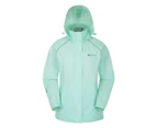 Mountain Warehouse Womens Rain Jacket Waterproof Packable Packaway Coat Ladies - Greens