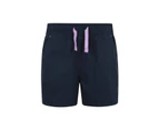 Mountain Warehouse Waterfall Kids 100% Cotton Shorts Lightweight Boys & Girls - Navy