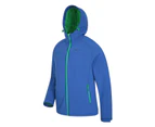 Mountain Warehouse Exodus Mens Softshell Jacket Lightweight Hooded Coat - Blue
