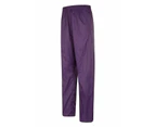 Mountain Warehouse Womens Waterproof Over Trousers Walking Rain Pants Ladies - Purple