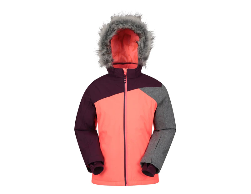 Mountain Warehouse Kids Snowflake Extreme Ski Jacket Breathable & Waterproof - Pink