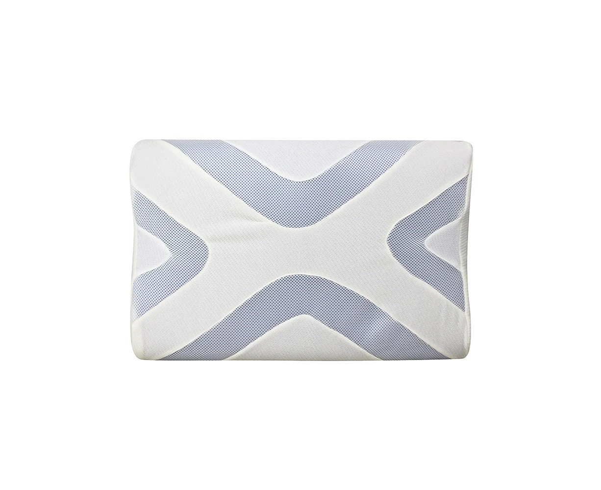 Gel Infused Memory Foam Pillow (White) - Contour