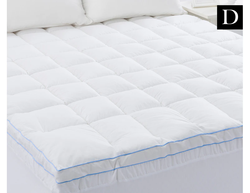 Cloudland 750GSM Memory Resistant Microball Double Bed Mattress Topper - White