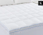 Cloudland 750GSM Memory Resistant Microball Super King Bed Mattress Topper - White