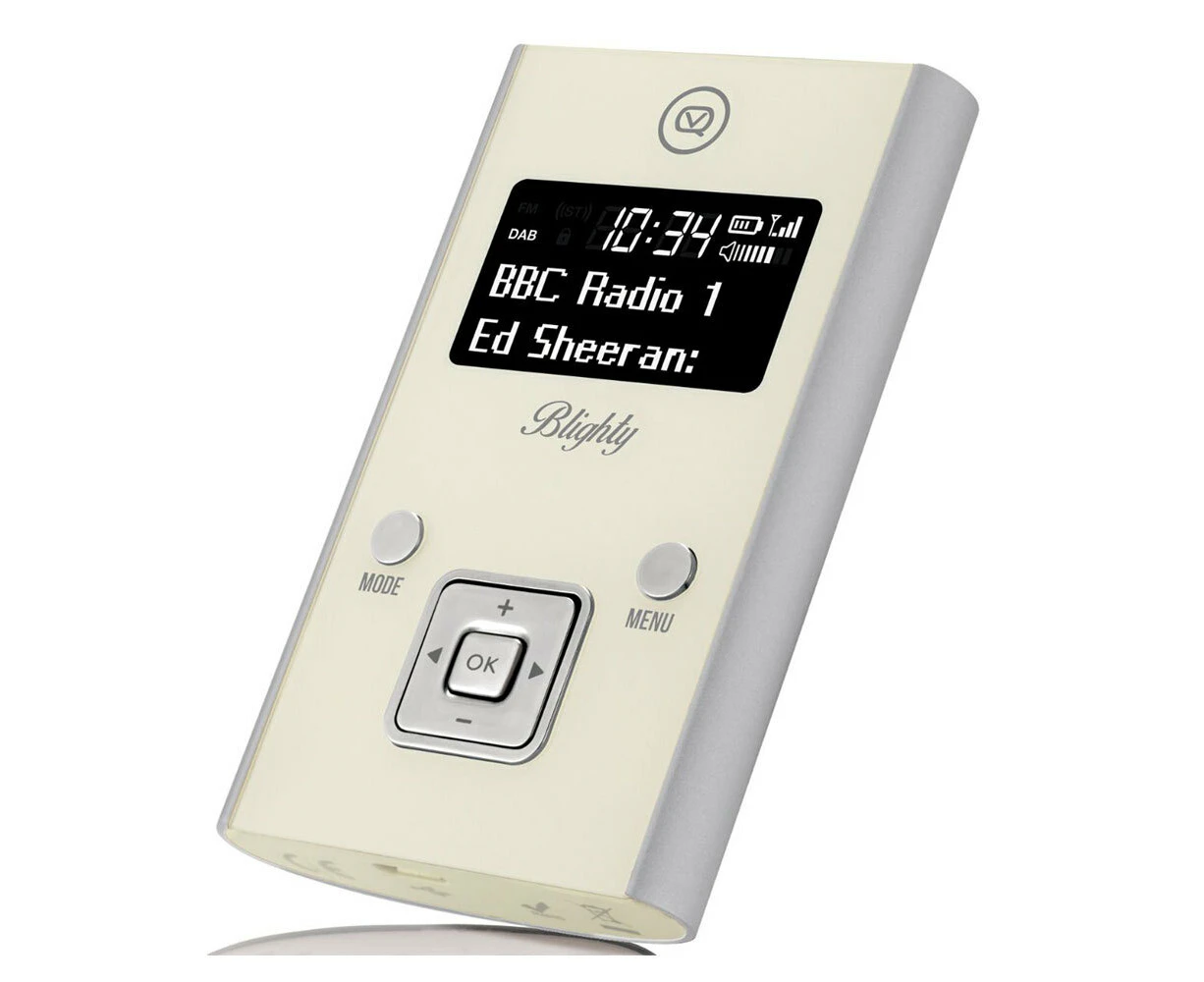 View Quest Blighty DAB+ Pocket Digital FM Radio/DAB/Silver/Cream