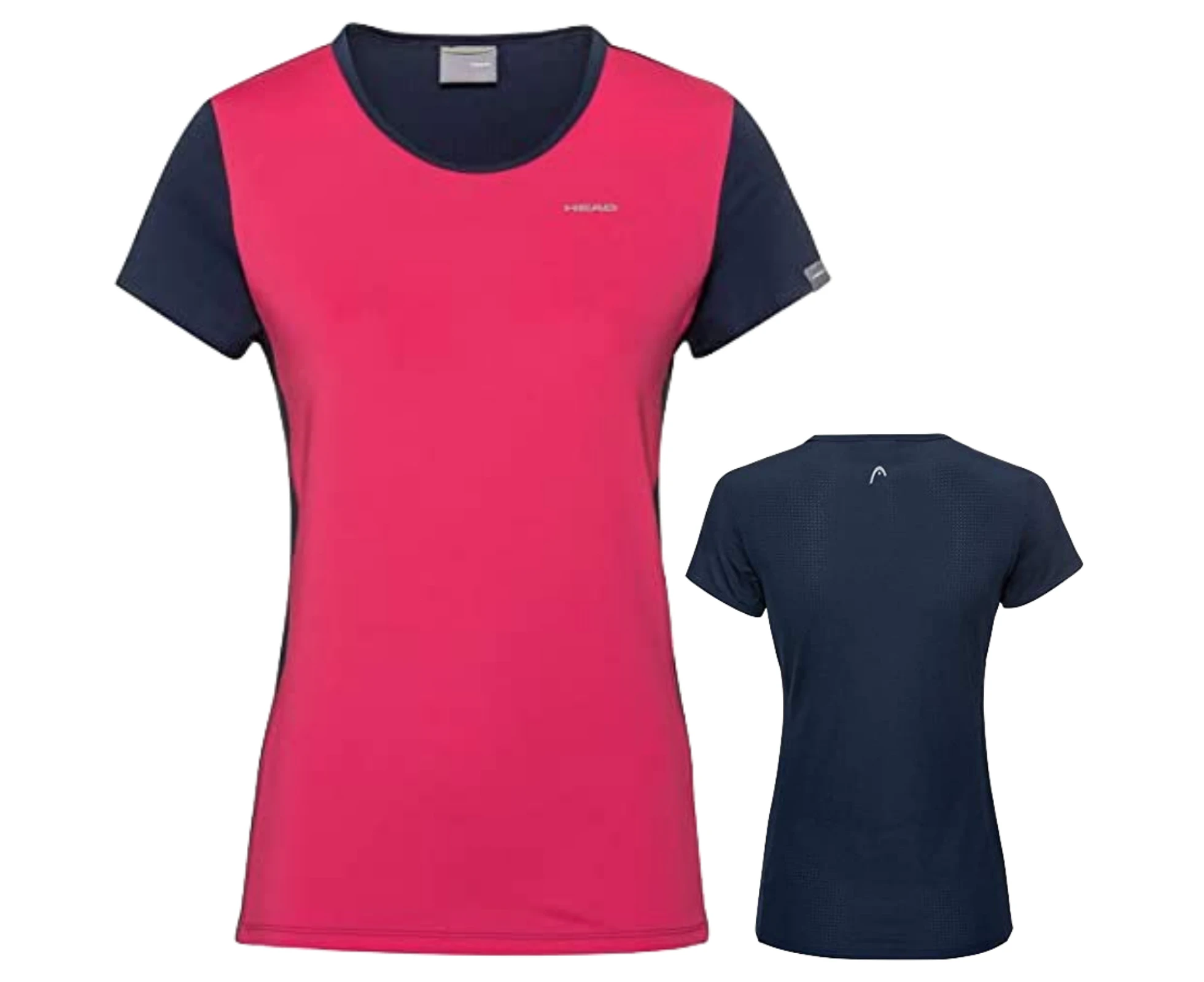 HEAD Women's Mia T-Shirt Tennis Sports Gym Workout - Magenta/Dark Blue