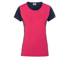 HEAD Women's Mia T-Shirt Tennis Sports Gym Workout - Magenta/Dark Blue