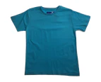 KIDS PLAIN T SHIRT Children's Child 100% COTTON Boys Girls Basic Blank Tee Top - Bright Mint