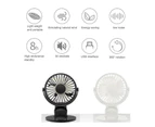 360° Cordless Rechargeable Portable 17cm Cooling Clip Fan Home/Work Desk Table