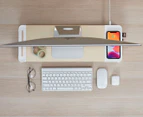 Pout Eyes 8 3-In-1 Monitor Stand Hub w/ 15W Fast Wireless Charging Pad - White