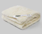 Wooltara Classic 350GSM Australian Wool Fleece Single Bed Underblanket