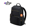 BOPAI Luxury Style waterproof Leather & Microfibre Women's Business Backpack and Easy Daypack 14" Laptop Backpack B0121