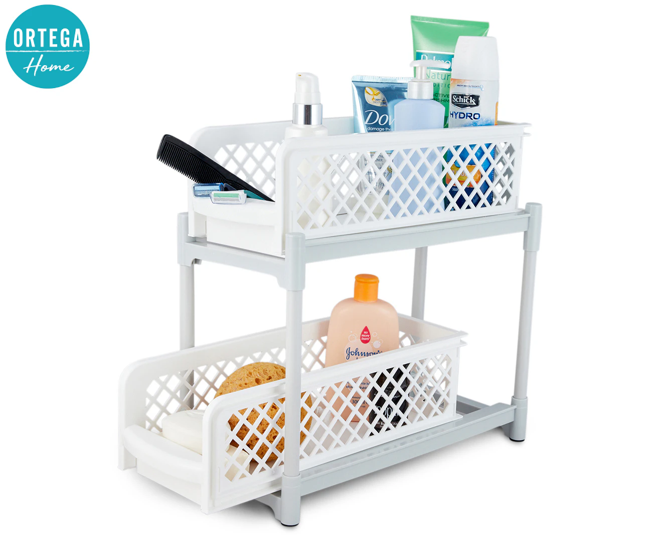 Ortega Home 2-Tier Sliding Basket Storage Drawers