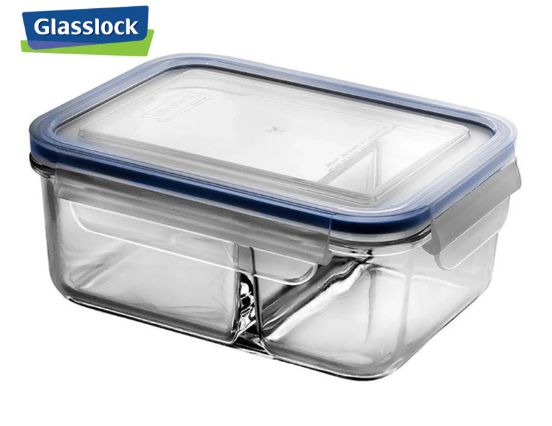 Glasslock 1L Duo Tempered Glass Food Container