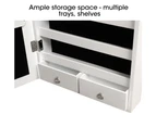 Levede Mirror Jewellery Cabinet Makeup Storage Cosmetic Organiser Box LED Light