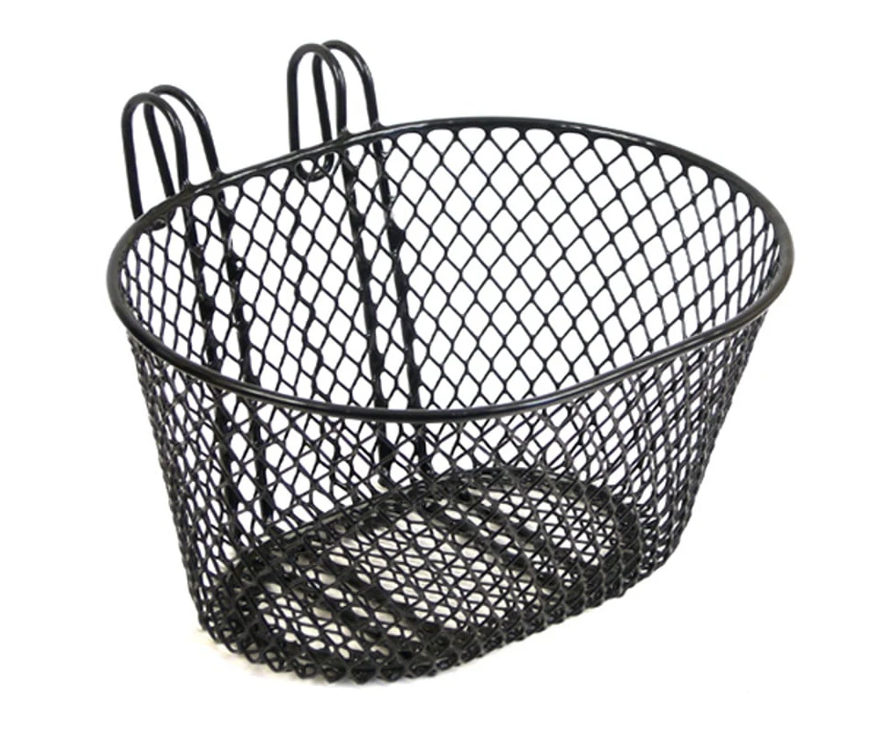 Kids Bitz Hook On Bike Basket - 6 Bright Colours - Black