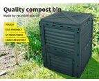 290L Compost Bin Food Waste Recycling Composter Kitchen Garden Composting Green