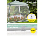 Mountview Gazebo Marquee 3x3m Mesh Side Wall Outdoor Canopy Wedding Tent Gazebos