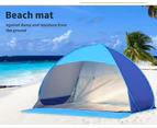 Mountview Pop Up Beach Tent Camping Tents 2-3 Person Hiking Portable Shelter - Blue