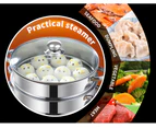 Toque Stainless Steel Steamer Meat Vegetable Cookware Hot Pot Kitchen 4 Tier