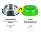 PaWz Pet Bowl Stainless Steel Non Tip Slip Dog Cat Puppy Water Food Feeder Dish