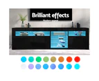 Artiss Entertainment Unit TV Cabinet LED 180cm Black Bobi