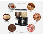 Toque Double Cereal Dispenser Dry Food Storage Container Dispense Machine Black