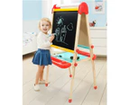 Art Easel for Kids, Wooden Adjustable with Paper Roll, Chalkboard by TOP BRIGHT
