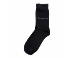 Batsanis 1 Pair Cotton Mens Casual Work Business Everyday Socks Black