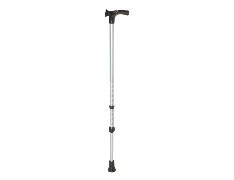 Rebotec Handy, Walking Stick With Anatomic Shaped Handle, Silver, Left