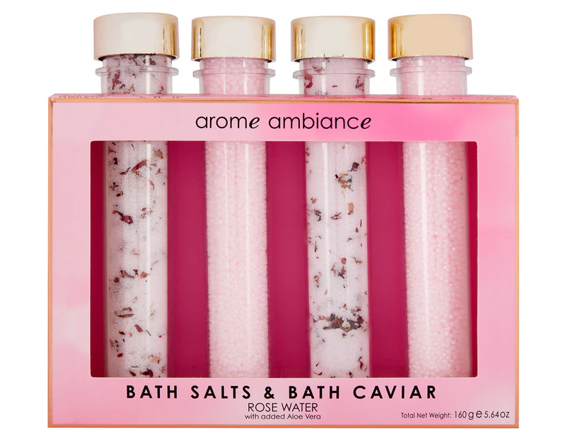 Arome Ambiance Bath Salts & Bath Caviar Rose Water 160g