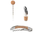 Kikkerland Cork Wine Set with Thermometer Pourer and Corkscrew