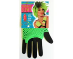 Silky Womens Short Fishnet Gloves (1 Pair) (Neon Green) - LW154