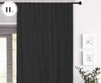 Home Living 182x221cm Albany Blockout Pinch Pleat Curtain - Black