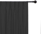 Home Living 182x221cm Albany Blockout Pinch Pleat Curtain - Black