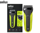 Braun Series 3 Shave&Style 300BT shaver with trimmer head and 5 combs, Green - 81702956