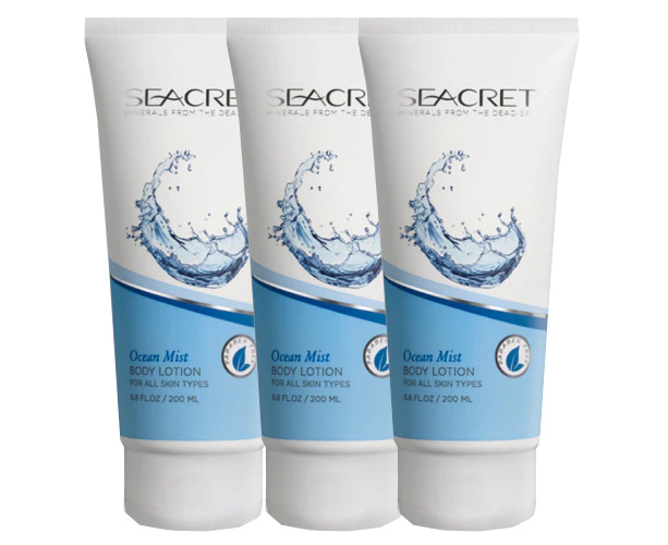 SEACRET™ Ocean Mist Body Lotion 3 Pack Dead Sea Mineral Moisturiser 200ml