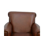 Parlour Chocolate Leather Armchair