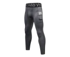 Adore Man Sports Compression Tights Running Pants Elastic Tights Run Fitness Workout Gym 1080-Gray